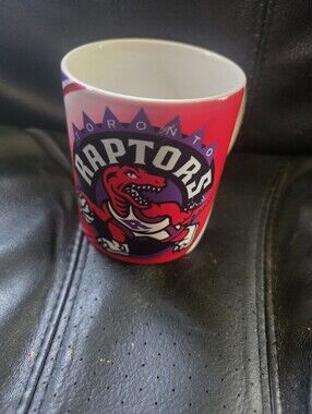 Vintage 1994 NBA Gray Toronto Raptors Mug with Official Sticker